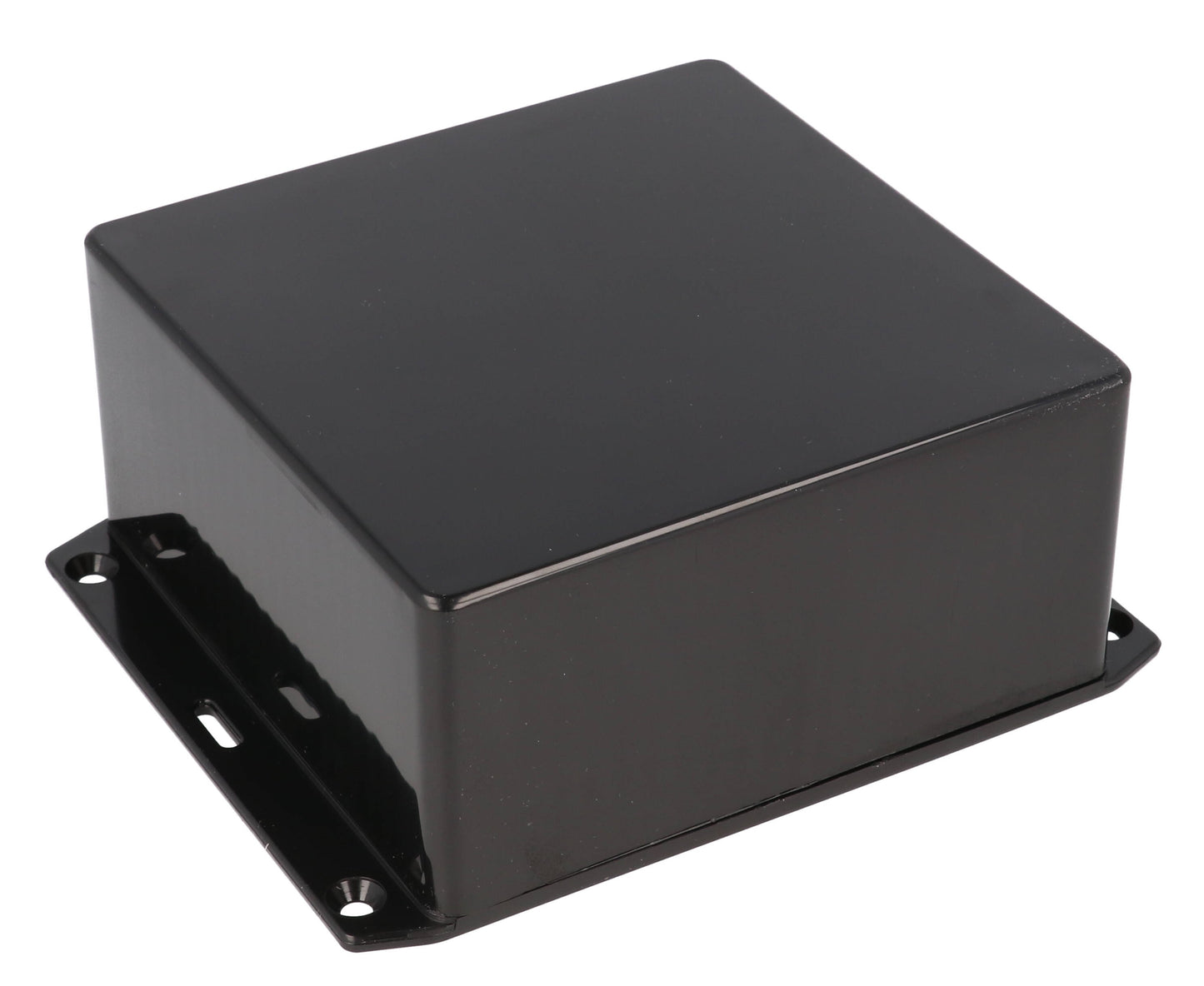 Hammond 1591UFLBK Black ABS Plastic Enclosure with Flanged Lid 4.7" x 4.7" x 2.2"