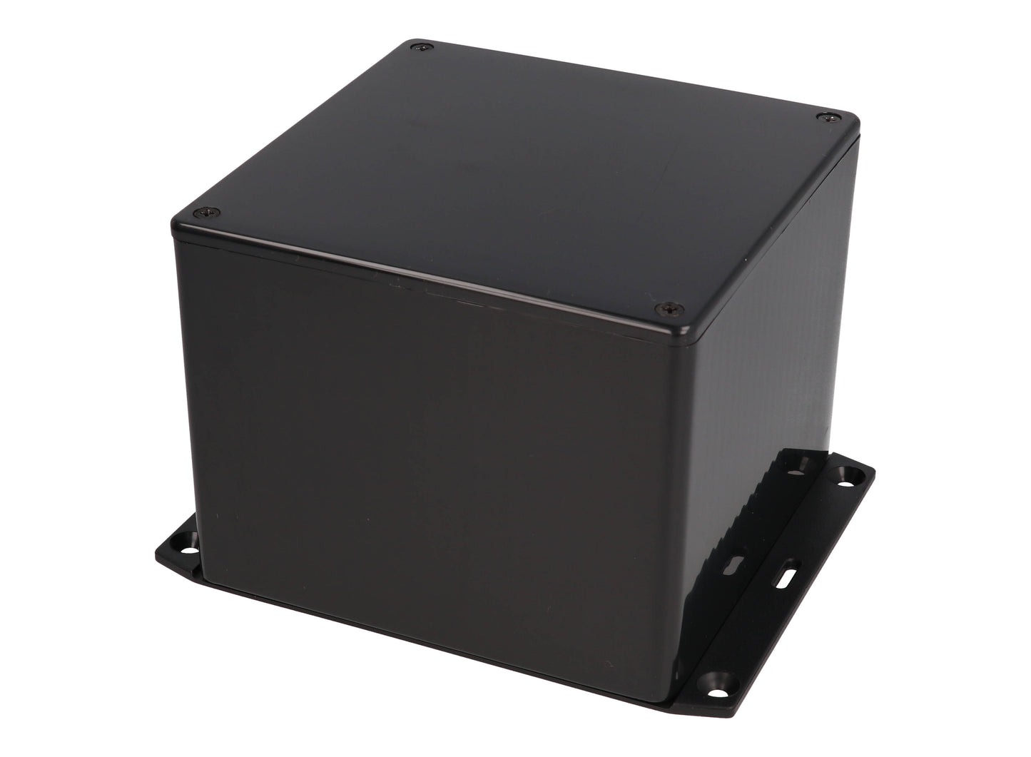 Hammond 1591VF2BK ABS Plastic Enclosure with Flange, Black (4.7" x 4.7" x 3.5")