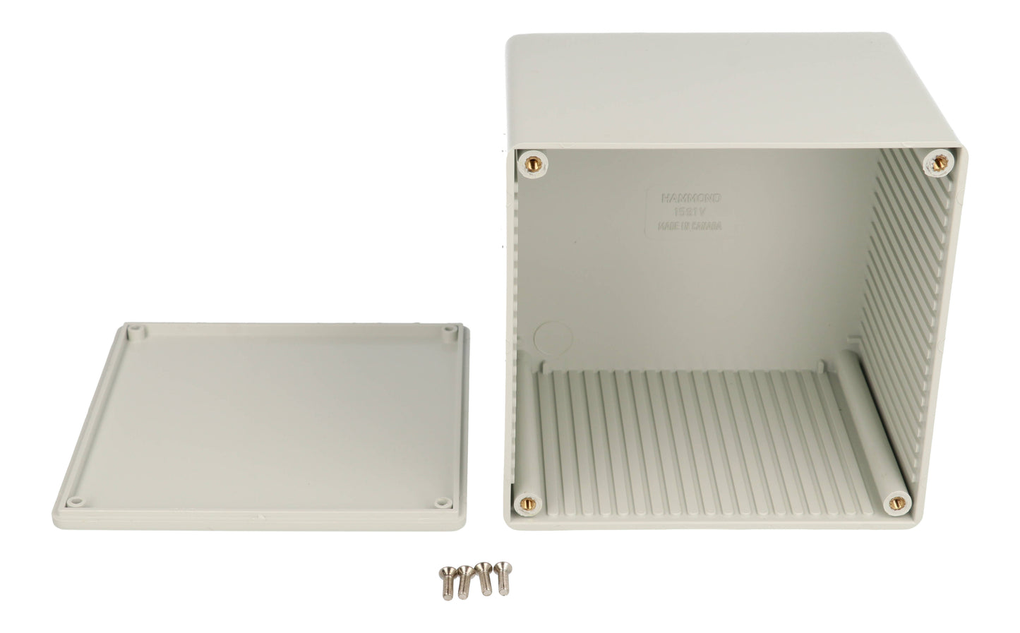 Hammond 1591VGY ABS Plastic Enclosure, Gray (4.7" x 4.7" x 3.5")