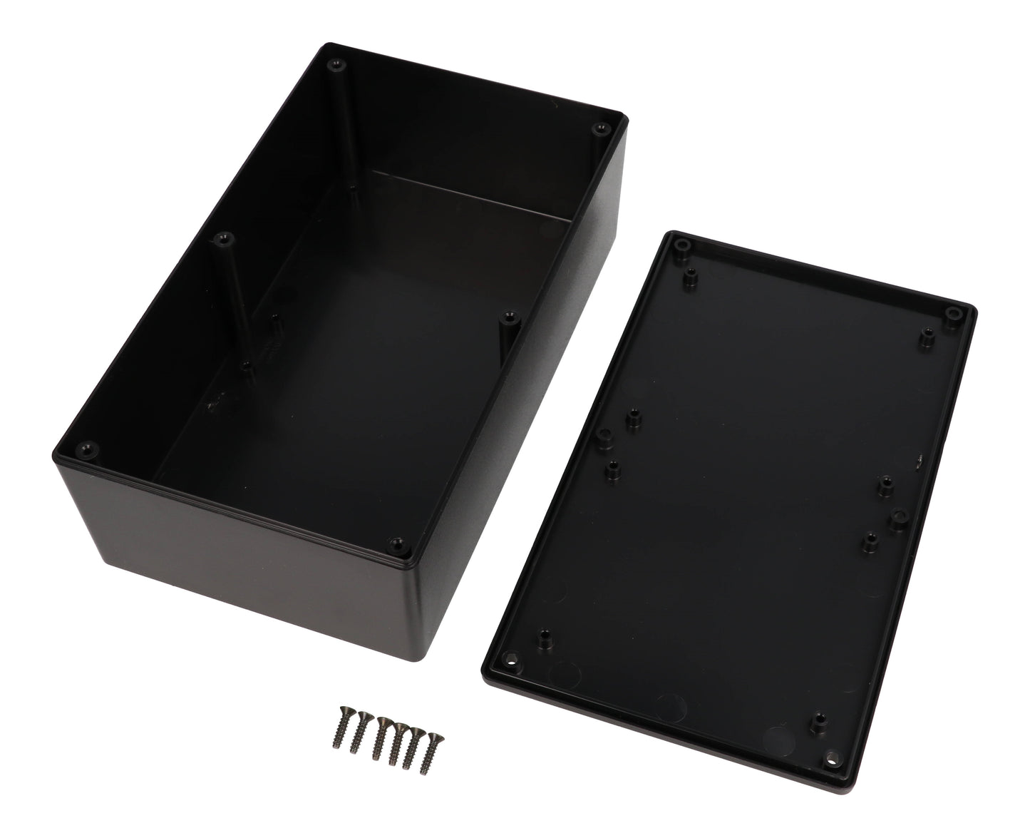 Hammond 1591XXESBK Black ABS Plastic Enclosure 7.6" x 4.4" x 2.2"