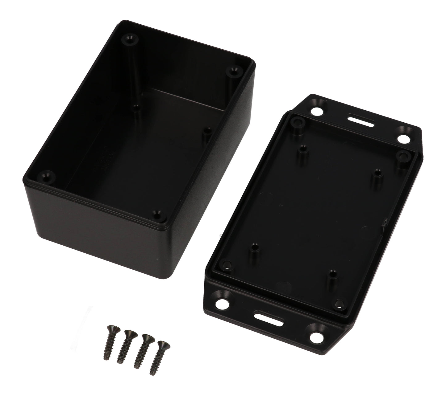 Hammond 1591XXLSFLBK Black ABS Plastic Enclosure Flanged Lid 3.4" x 2.2" x 1.4"