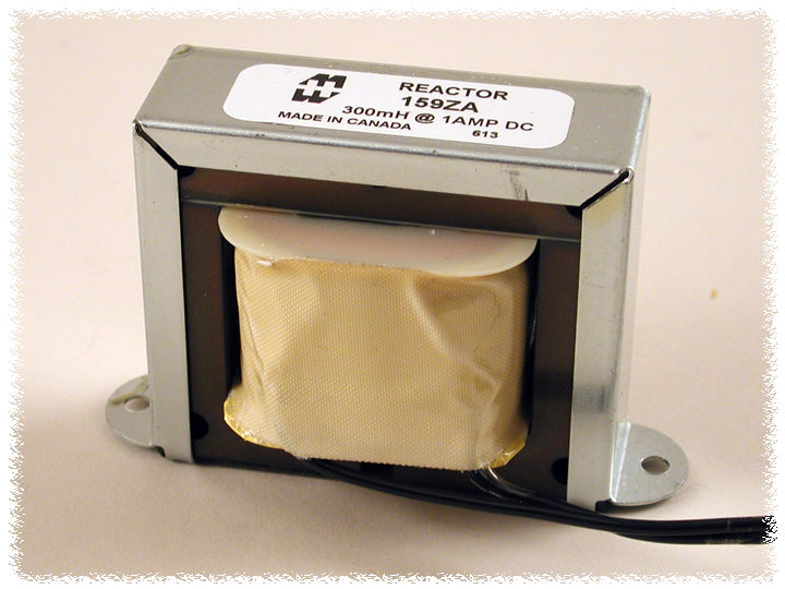 Hammond 159ZA DC Reactor, Filter Choke, Open Channel Mount, Inductance 300MH, DC Current 1A