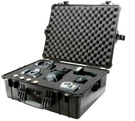 Pelican 1600 Protector Case with Foam, Black (ID 21.51"L x 16.54"W x 7.99"D) Mfr# 1600-000-110