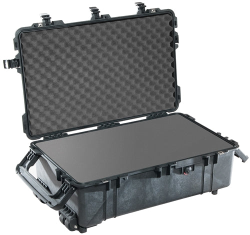 Pelican 1670 Protector Case with Foam & Wheels, Black (ID 28.10"L x 16.49"W x 9.19"D) Mfr# 1670-000-110