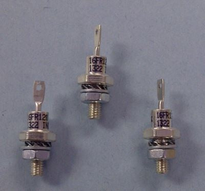 Vishay Diode 16A/1200V DO-4 Stud Mount 16FR120 Reverse Polarity
