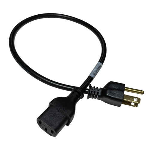 Volex 17002A-10-B1 AC Power Cord 18/3 SVT 5-15P C13 IEC Equipment Cable, UL/CSA, 1.5' (18 Inch), Rated 10 Amp 125VAC