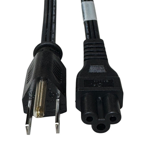 Volex 17036-10-H100 Laptop Power Cord 5-15P C5 18/3 SPT-2 Cable, UL/CSA, Rated 2.5AMP 125VAC, 6' Long