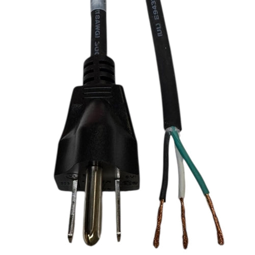 Volex 17238-10-B1 AC Power Cord 5-15P Plug, Stripped End, 18/3 Sv Rubber Jacket, UL/CSA, Rated 10A 125VAC, 8' Long