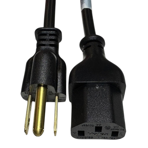 Volex 17250-10-B1 AC Power Cord 5-15P Plug to Female IEC C13 18/3 Equipment Cable, UL/CSA, Rated 10AMP 125VAC, 7.5' Long