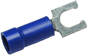 PICO 1828-BP Blue 16-14AWG #8 Locking Spade Connector / Fork Terminal, Vinyl Insulated, 8/Pack