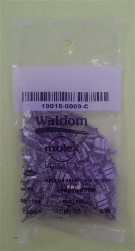 Molex 19016-0009 Non-Insulated 22-18AWG .250" Female Quick Connector, 100/Pack