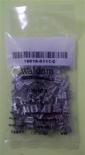 Molex 19016-0111 Non-Insulated 16-14AWG .250" Female Quick Connector, 100/Pack