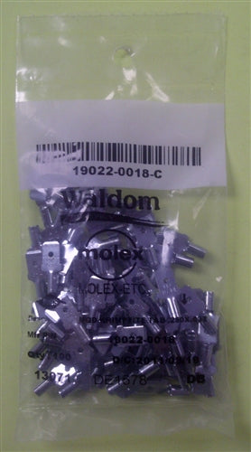 Molex 19022-0018 Non-Insulated 16-14AWG .250" Male Quick Connector, 100/Pack