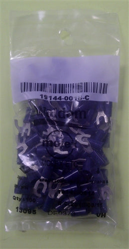 Molex 19144-0018 Blue 16-14AWG #6 Spade Connector / Fork Terminal, Vinyl Insulated, 100/Pack