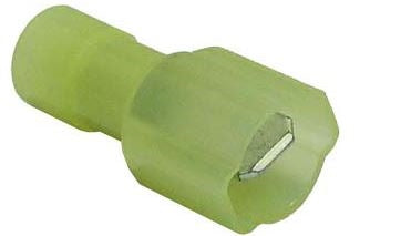 PICO 1964-BP Yellow 12-10AWG .250" Male Quick Connector, Fully Nylon Insulated, 3/Pack (Mates to 1965)