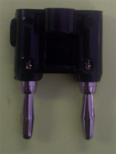 Philmore 2360 Dual Black Banana Plug with Set Screws, 0.75" Center to Center Spacing
