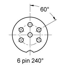 Mode 25-160-1 Inline 6 Pin DIN Jack