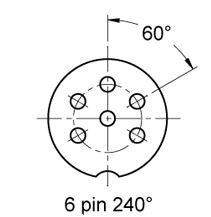Mode 25-360-1 Chassis Mount 6 Pin DIN Jack
