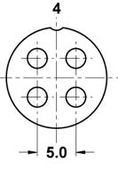 Mode 25-724-0 Inline 4 Pin Microphone Plug