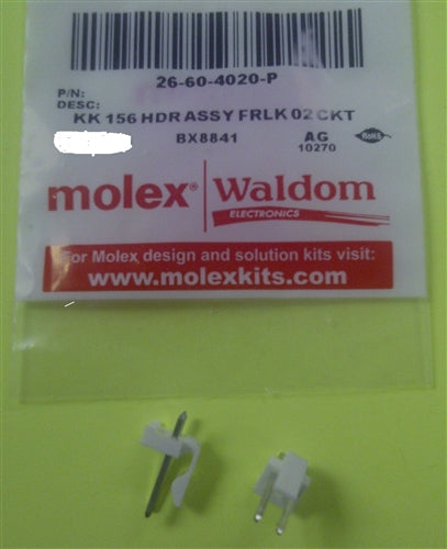 Molex 26-60-4020 KK .156" 2 Pin Header