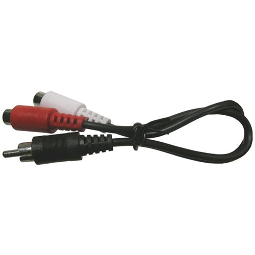 Mode 27-912-0 RCA 'Y' Cable, 1 Plug to 2 Jacks, 6" Long