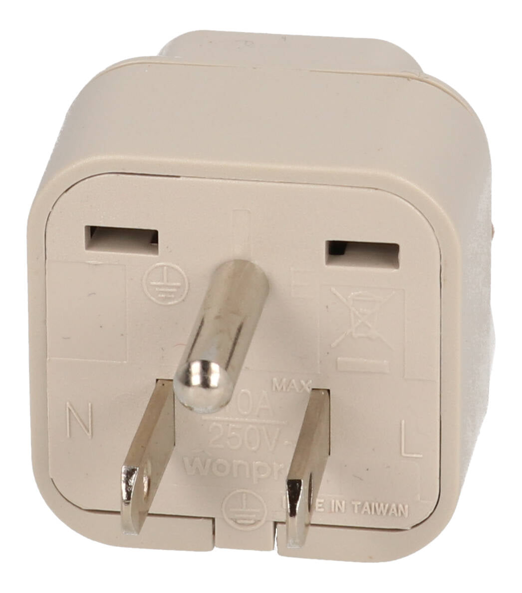 Hammond 298G7 Grounded Adaptor for Use with Plug-In Isolation Transformer, North American Plug