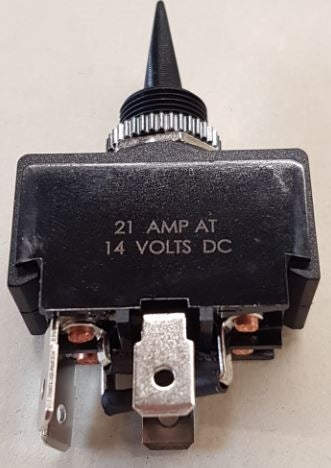Philmore 30-125 Reversing Toggle Switch DPDT (On)-Off-(On), 21A@14VDC, QC Terminals *Not Rated for 120/220VAC*