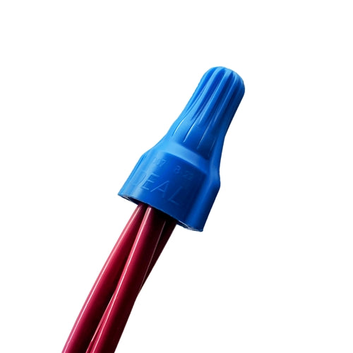 Ideal 30-207 Can-Twist Wire Nut / Wire Connectors, CSA 20A 600V, Min. 3x 22AWG / Max. 3x 10AWG, Blue, 100/Pack
