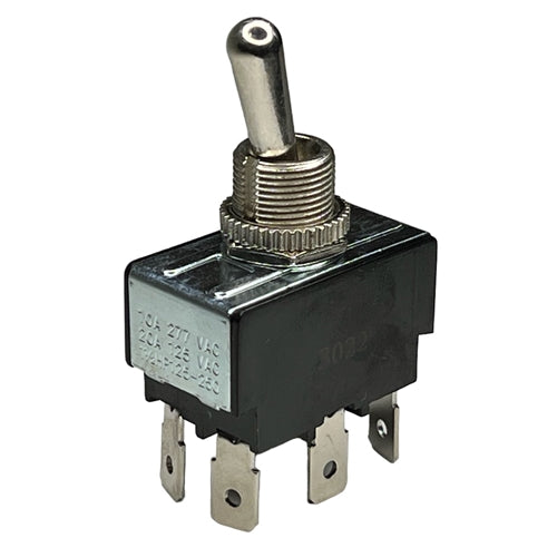Philmore 30-320 Heavy Duty Toggle Switch DPDT On-On, 20A@125VAC / 10A@277VAC, QC Terminals