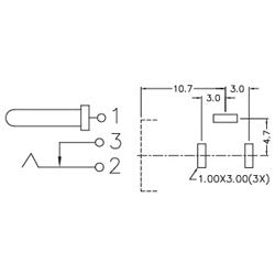 Mode 31-155-2 DC Power Jack, 2.1mm PC Mount, 2.0A@16VDC Max, 2/Pack