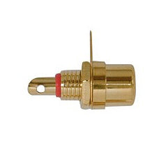 Circuit-Test 351-703 RCA Jack Chassis, Gold Plated, Red Insert
