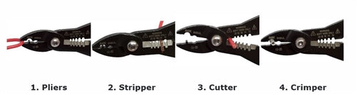 PICO 370-11 4-in-1 Mini Crimping Tool, Pliers, Wire Stripper, Cutter & Crimper