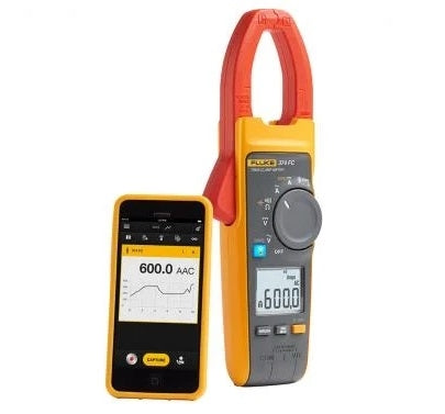Fluke 374 FC True RMS AC/DC Clamp Meter, Iflex Flexible Current Probes Not Included