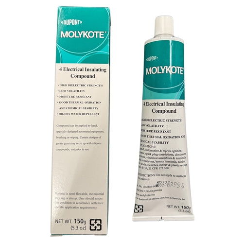 Dupont Molykote 4 Silicone Dielectric Compound 5.3oz/150g, Clear Translucent Color *for Insulating/Lubricating*