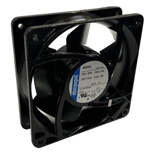 ebm-papst 4650N 230VAC Sleeve Bearing Fan 120mm x 120mm x 38mm 94CFM 46dB 19W 0.08A 2650RPM Mfr# 4650N