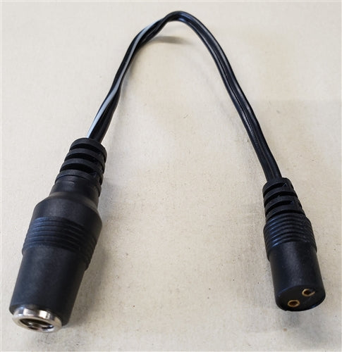 Philmore 48-1257 2 Pin Socket to 2.1mm DC Power Jack Adapter, 20AWG, 6" Cord