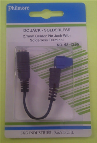 Philmore 48-1265 DC Power Jack Adapter, 2.1mm Center Pin Jack to Solderless Terminal Block