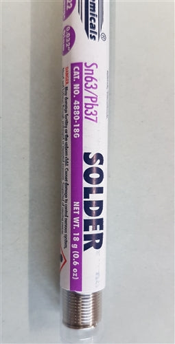 MG Chemicals 4880-18G Solder 22AWG .032" 63/37 RA Flux 18g (0.6oz) Pocket Pack