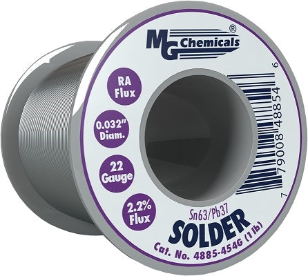 MG Chemicals 4885-454G Solder 22AWG .032" 1LB 63/37