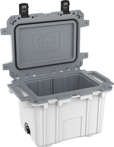 Pelican 50Q-1-WHTGRY Elite Cooler (ID: 17.50"L x 11.00"W x 13.70"D) Volume 50QT, White Gray