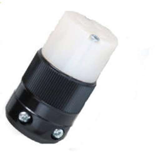 Marinco 5269 Standard AC Receptacle, White Body in Black Housing 125V 15A 2P 3W (5-15R)