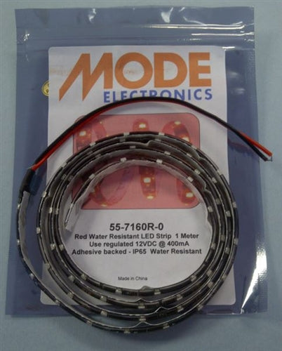 Mode 55-7160R-0 Red Outdoor LED Strip (1 Meter), Input Voltage Required: 12VDC Regulated
