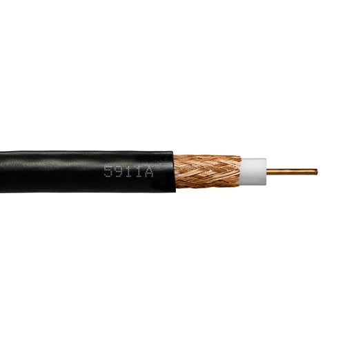 Provo 5911A RG59U CCTV Cable 20AWG Single Conductor Solid BC, 95% Copper Braid Shield, 75OHMS, CSA/UL (300M = Full Roll)