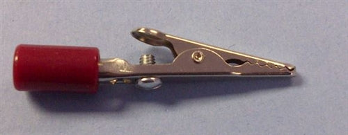 Mueller BU-60HS-2 Steel Alligator Clip with Acetate Handle, with Screw, 10AMP, Red