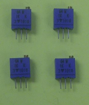 Vishay Spectrol 64W102 Trimmer Potentiometer 1k Ohm 0.5 Watt 25 Turn, PCB Mount Trimpot, Top Adjustment: 1kohm 0.5W