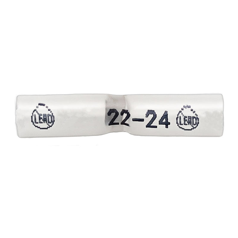 PICO 6600-36 24-22 AWG Solder-Shrink Butt Connectors, 100-Piece