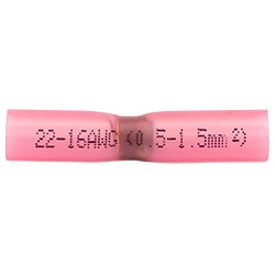 PICO 6700-BP Red 22-18AWG Solder-Shrink Butt Splice Connector, Adhesive Lined, 5/Pack