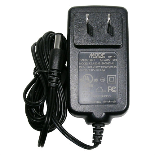 Mode 68-128-1 Power Supply 12VDC 800mA (CTR-) Wall Mount Adapter, 2.1mm Plug