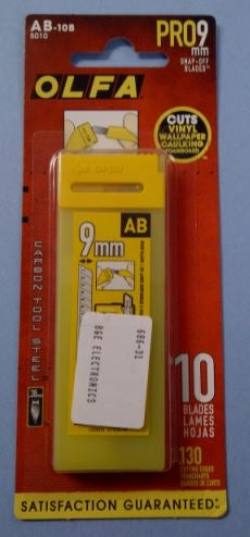 OLFA 686-31 9mm Silver Snap Knife Blades, 10/Pack (AB-10B, #5010)
