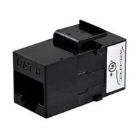 PSI Data 6KSCBK1-S Cat6 Panel Mount Feed-Thru Coupler Keystone Style, Black (RJ45 Female to RJ45 Female)
